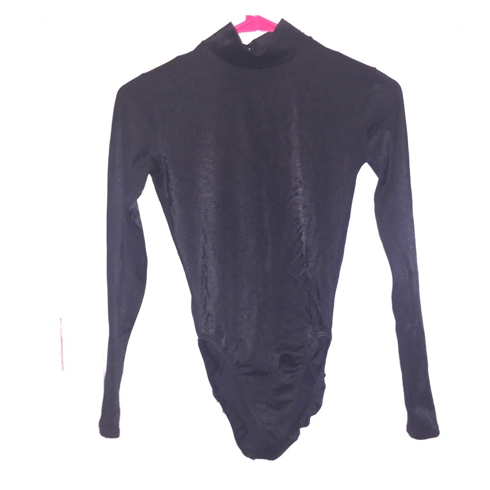 Mock neck leotard